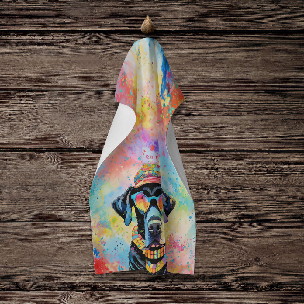 Black Labrador Hippie Dawg Kitchen Towel