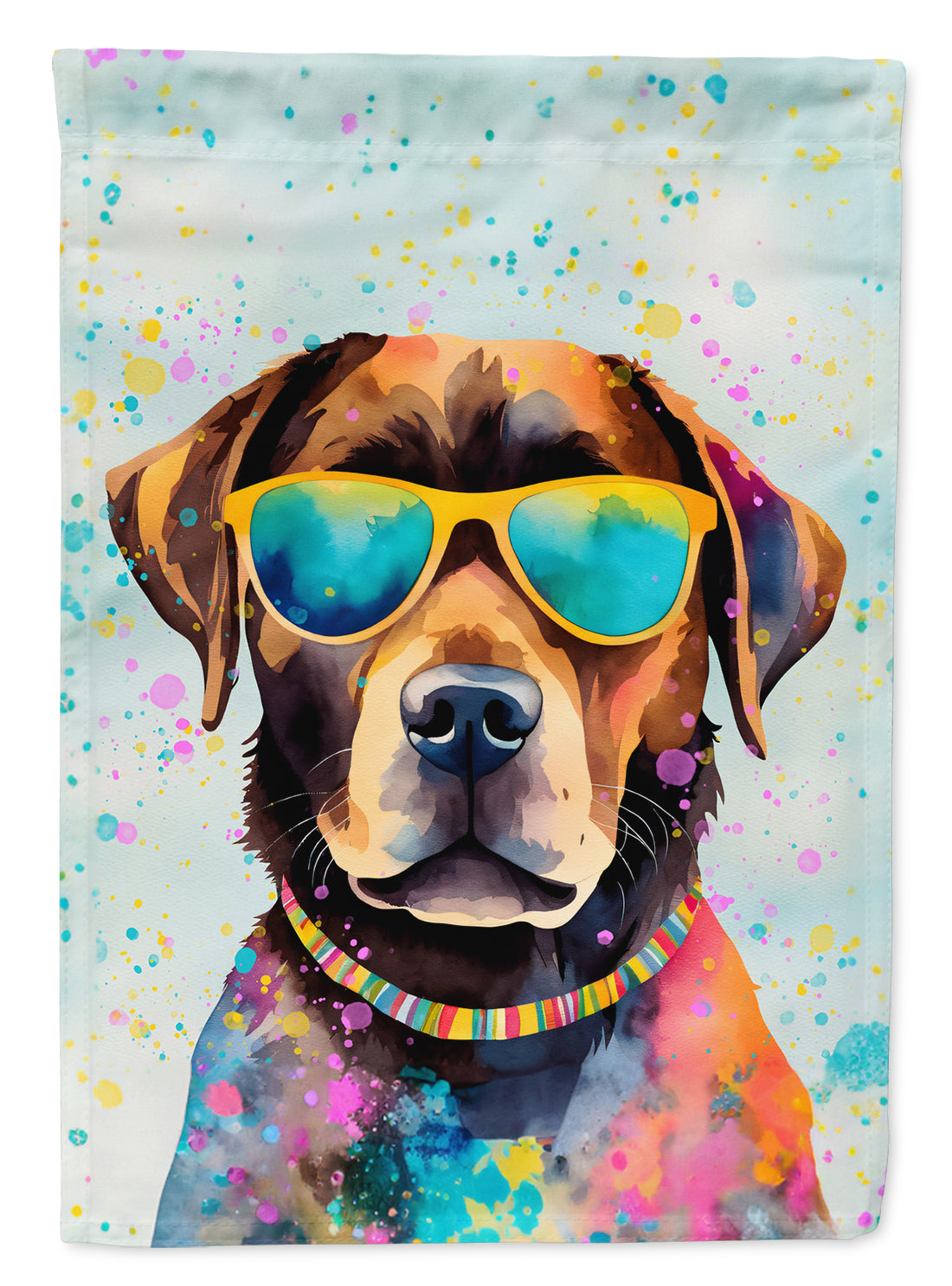 Buy this Chocolate Labrador Hippie Dawg House Flag