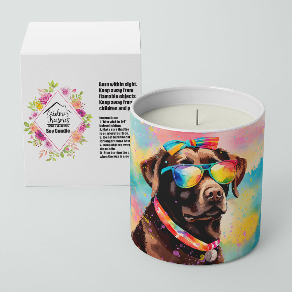 Chocolate Labrador Hippie Dawg Decorative Soy Candle