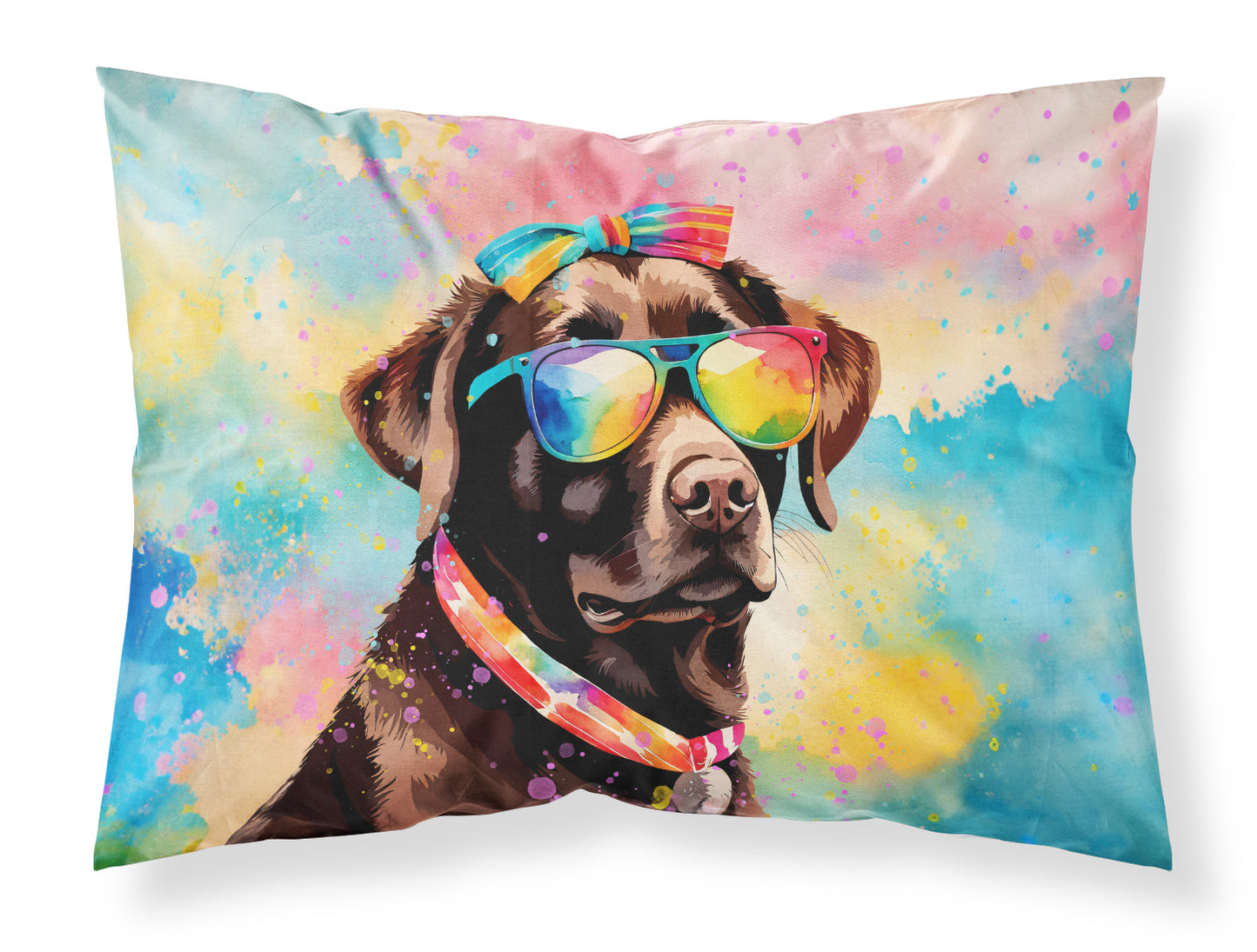 Buy this Chocolate Labrador Hippie Dawg Standard Pillowcase