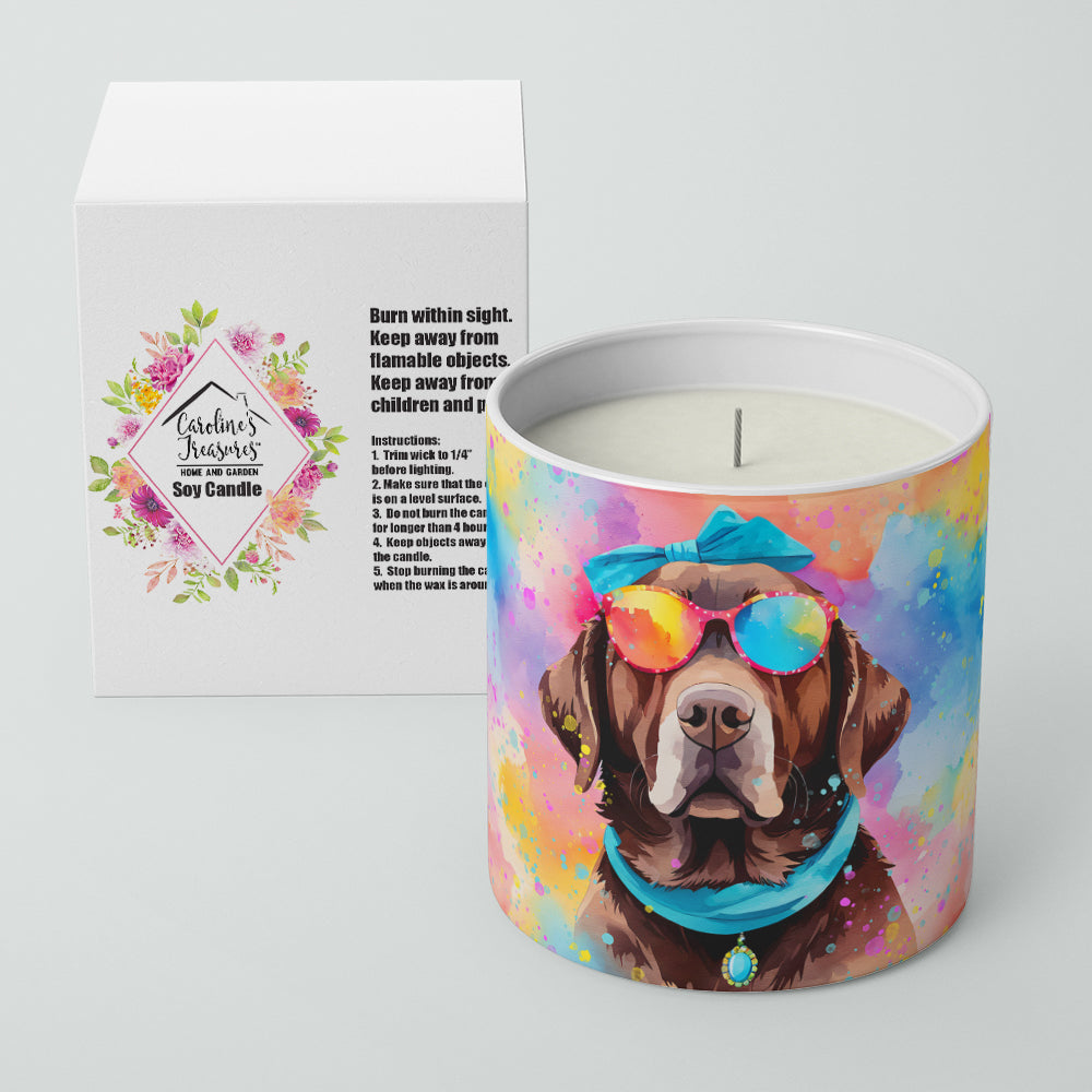 Chocolate Labrador Hippie Dawg Decorative Soy Candle