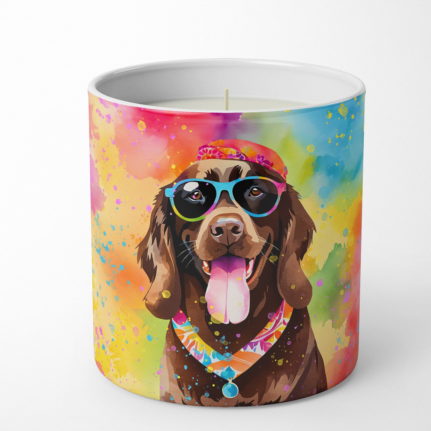 Chocolate Labrador Hippie Dawg Decorative Soy Candle