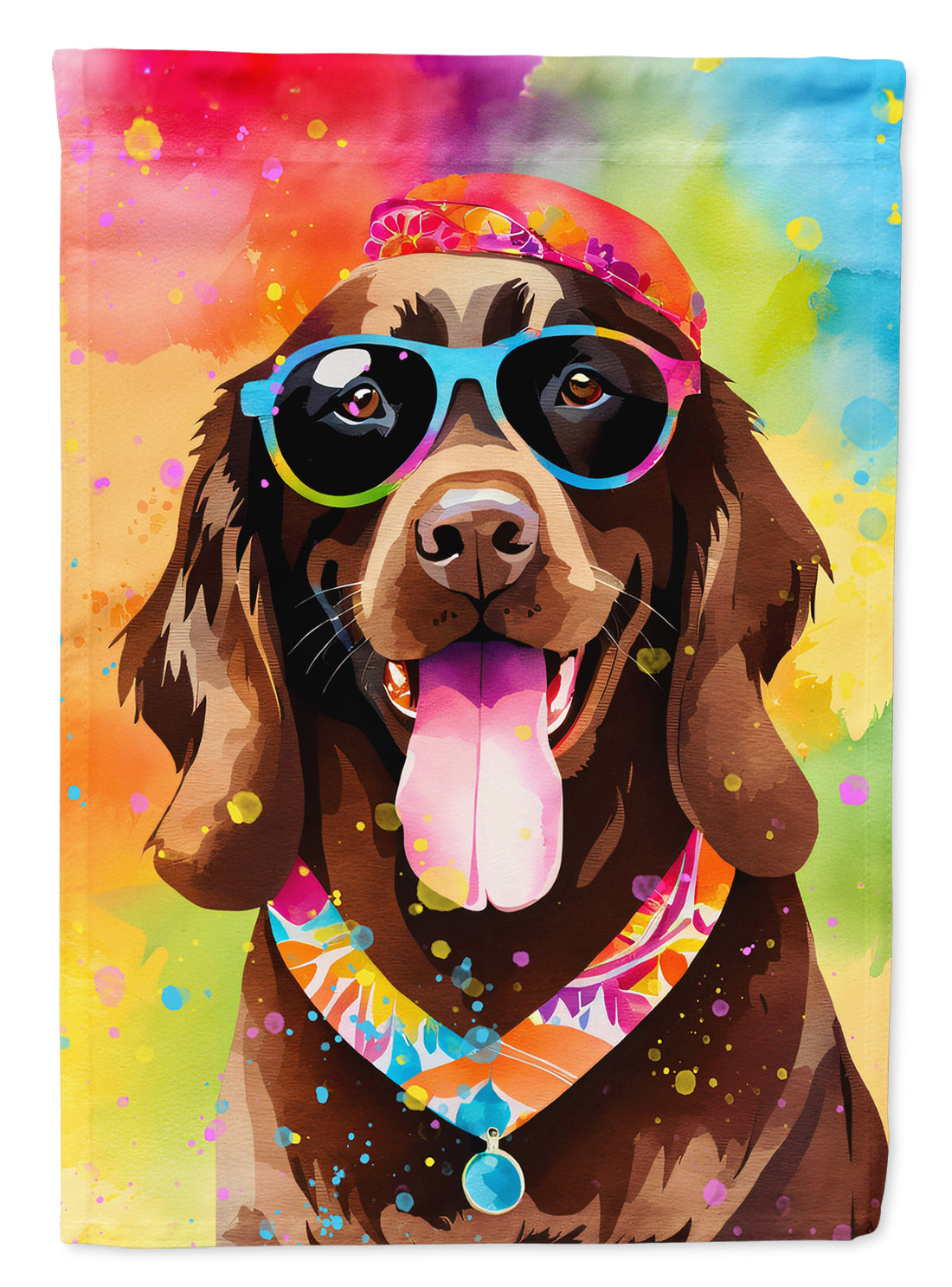 Buy this Chocolate Labrador Hippie Dawg House Flag