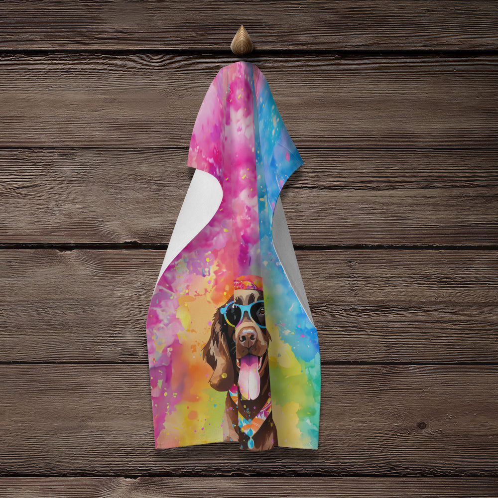 Chocolate Labrador Hippie Dawg Kitchen Towel