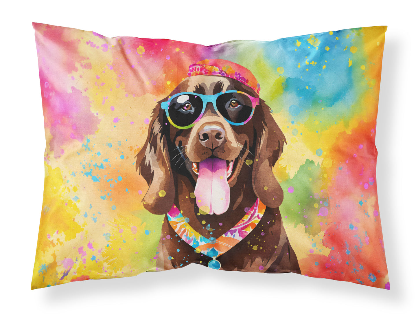 Buy this Chocolate Labrador Hippie Dawg Standard Pillowcase