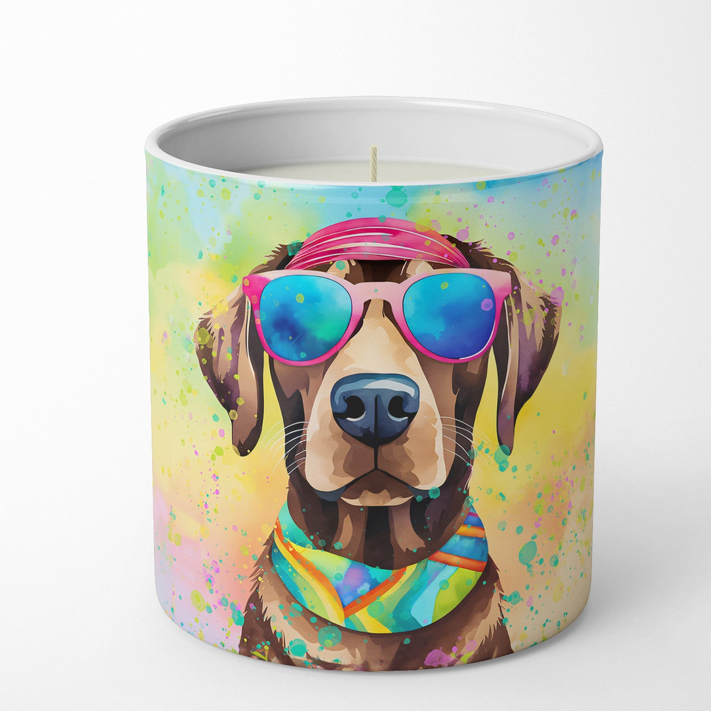 Chocolate Labrador Hippie Dawg Decorative Soy Candle