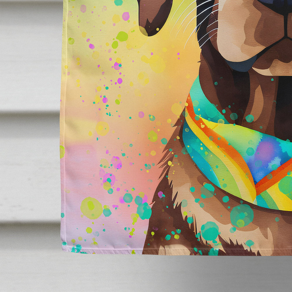 Chocolate Labrador Hippie Dawg House Flag