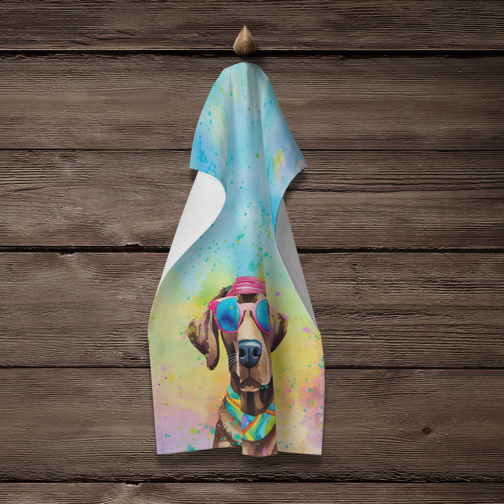 Chocolate Labrador Hippie Dawg Kitchen Towel