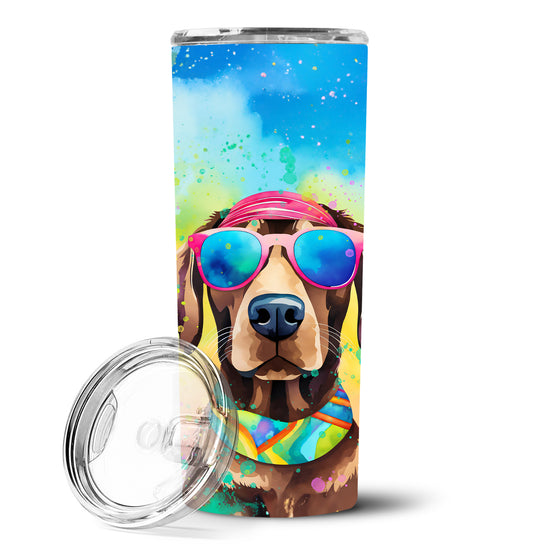 Buy this Chocolate Labrador Hippie Dawg Stainless Steel Skinny Tumbler