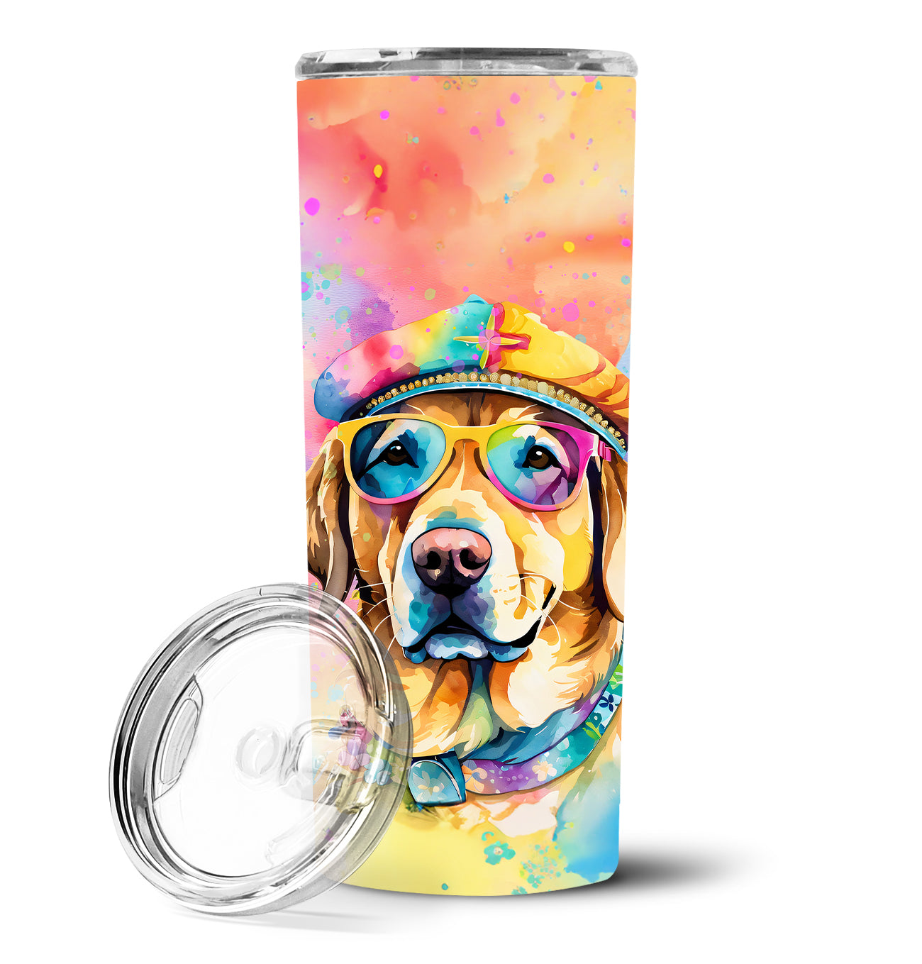 Buy this Yellow Labrador Hippie Dawg Stainless Steel Skinny Tumbler