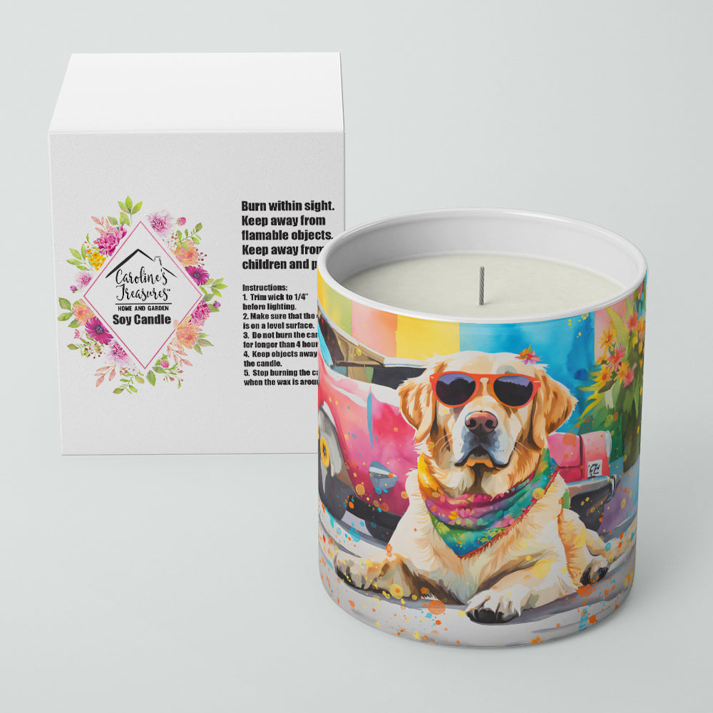Yellow Labrador Hippie Dawg Decorative Soy Candle
