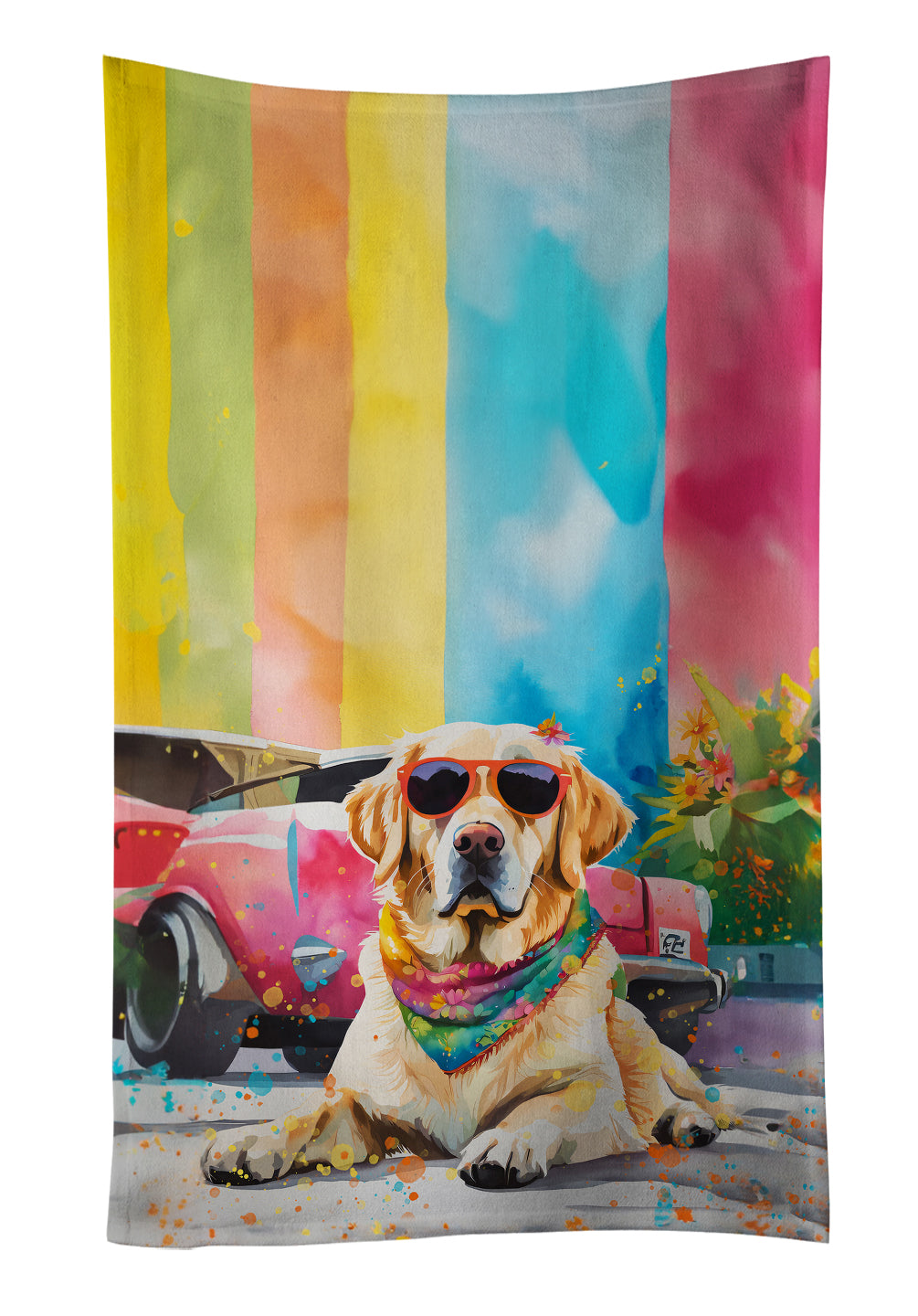 Buy this Yellow Labrador Hippie Dawg Kitchen Towel