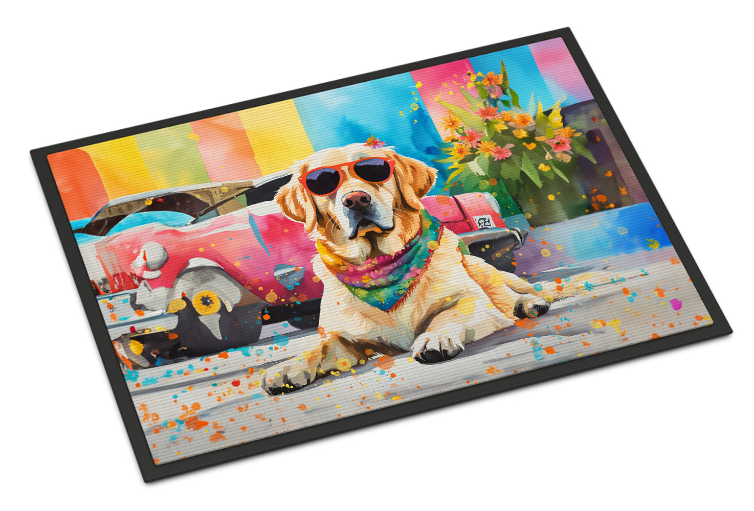 Buy this Yellow Labrador Hippie Dawg Doormat