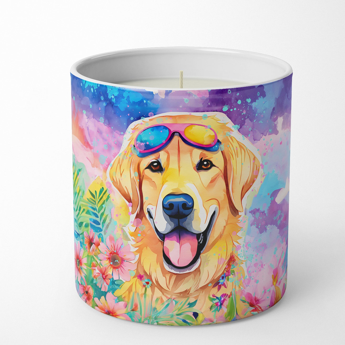 Yellow Labrador Hippie Dawg Decorative Soy Candle