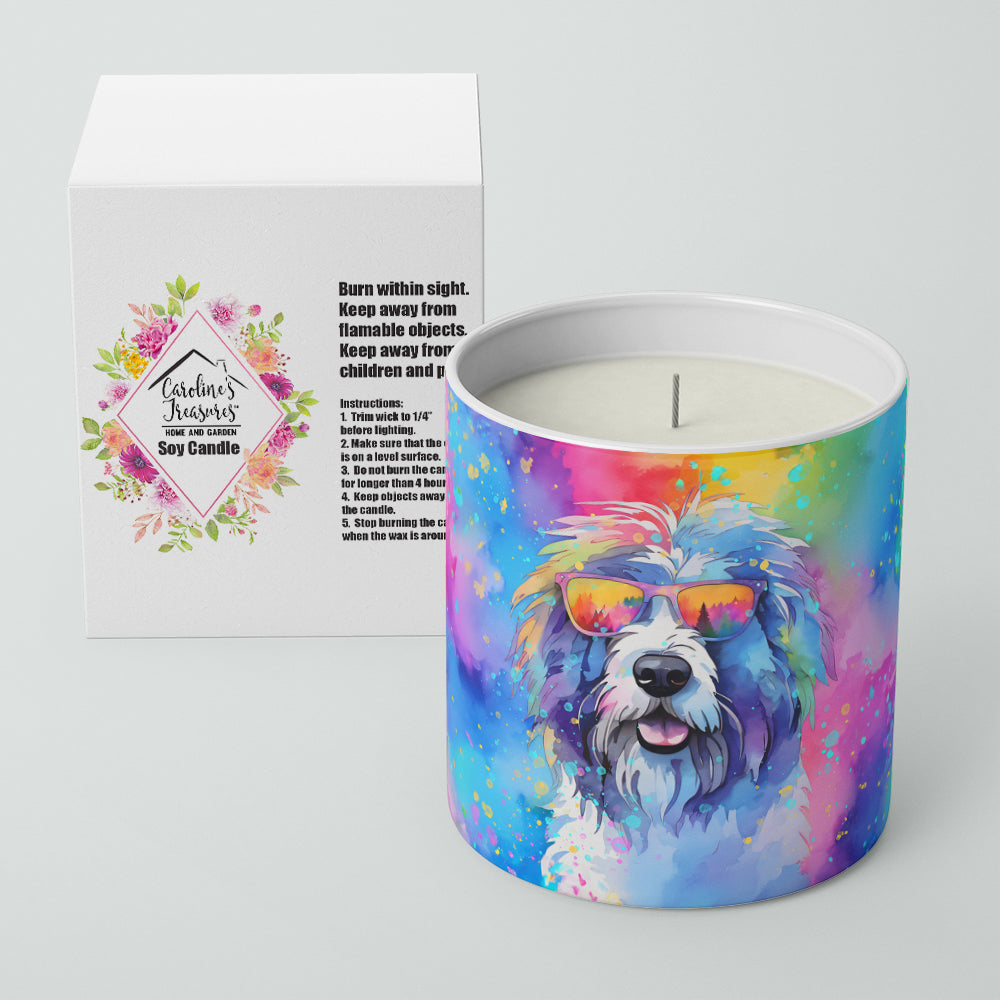 Old English Sheepdog Hippie Dawg Decorative Soy Candle