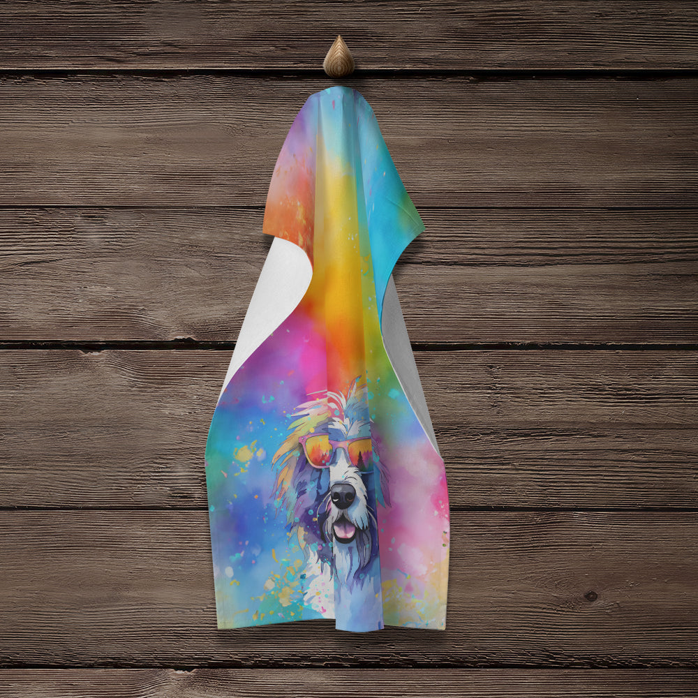 Old English Sheepdog Hippie Dawg Kitchen Towel