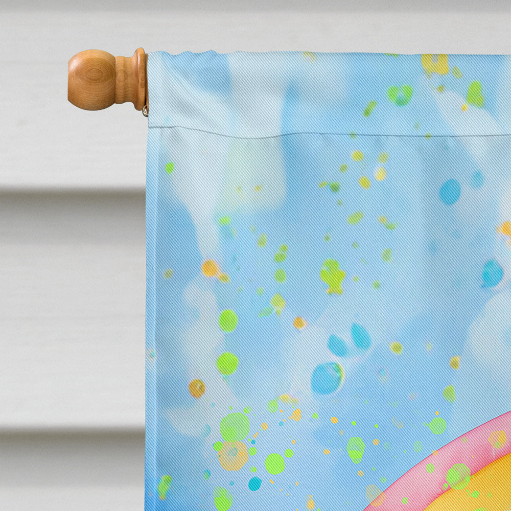 Old English Sheepdog Hippie Dawg House Flag