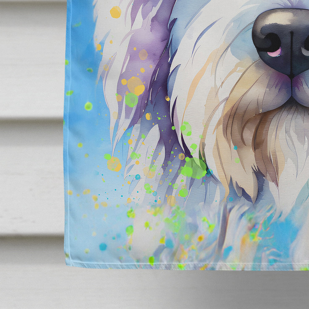 Old English Sheepdog Hippie Dawg House Flag