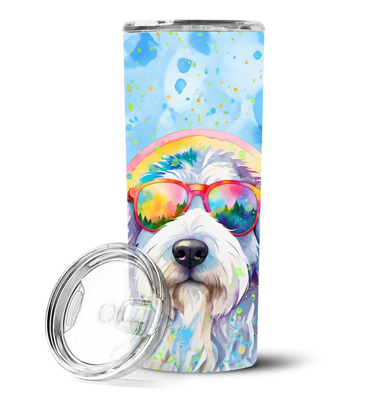Buy this Old English Sheepdog Hippie Dawg Stainless Steel Skinny Tumbler