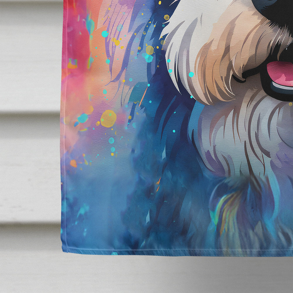Old English Sheepdog Hippie Dawg House Flag