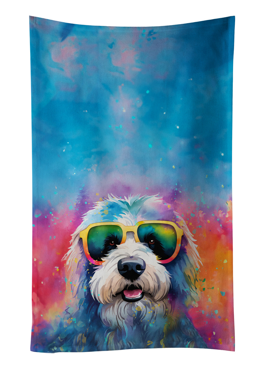 Buy this Old English Sheepdog Hippie Dawg Kitchen Towel
