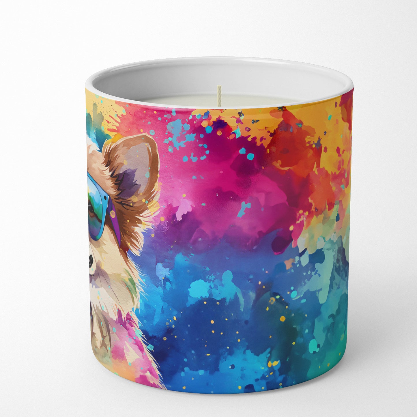 Pomeranian Hippie Dawg Decorative Soy Candle