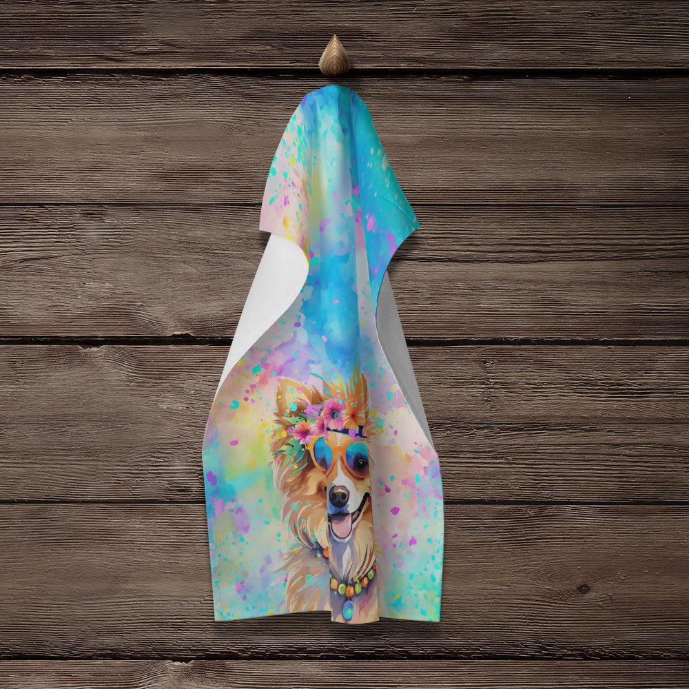 Pomeranian Hippie Dawg Kitchen Towel