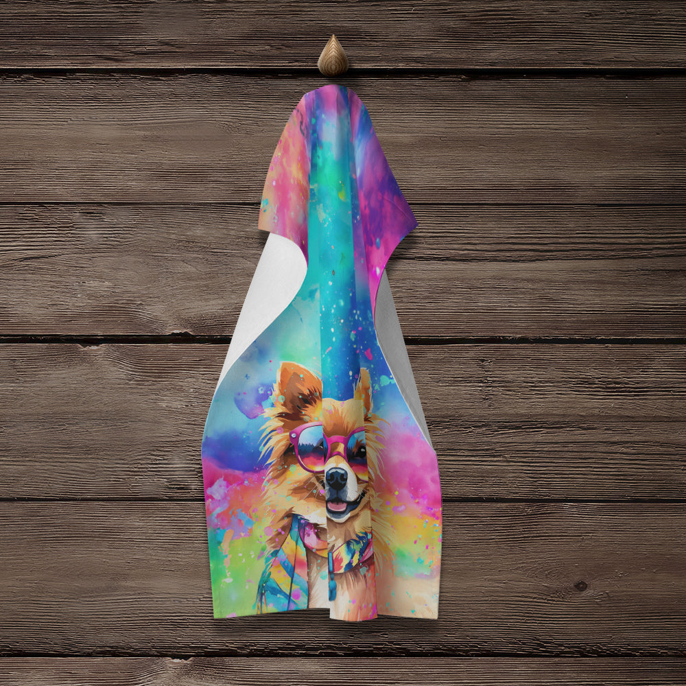 Pomeranian Hippie Dawg Kitchen Towel