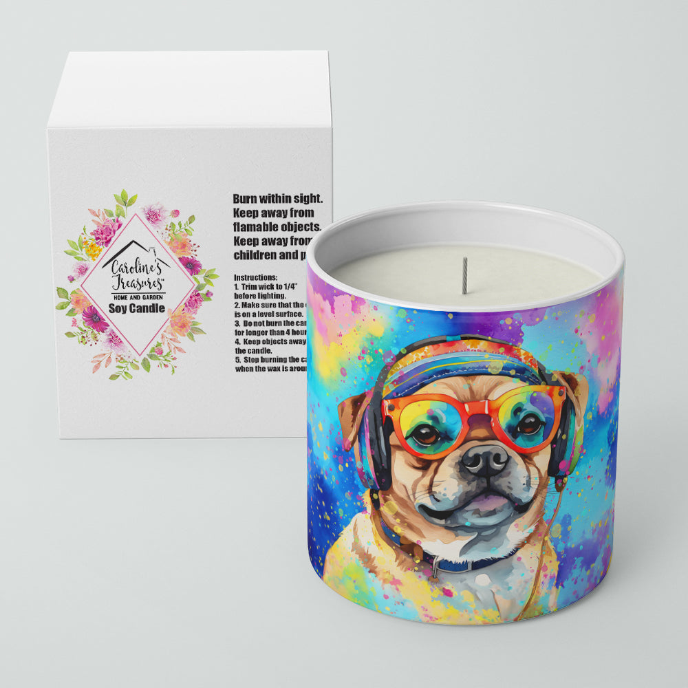 Pug Hippie Dawg Decorative Soy Candle