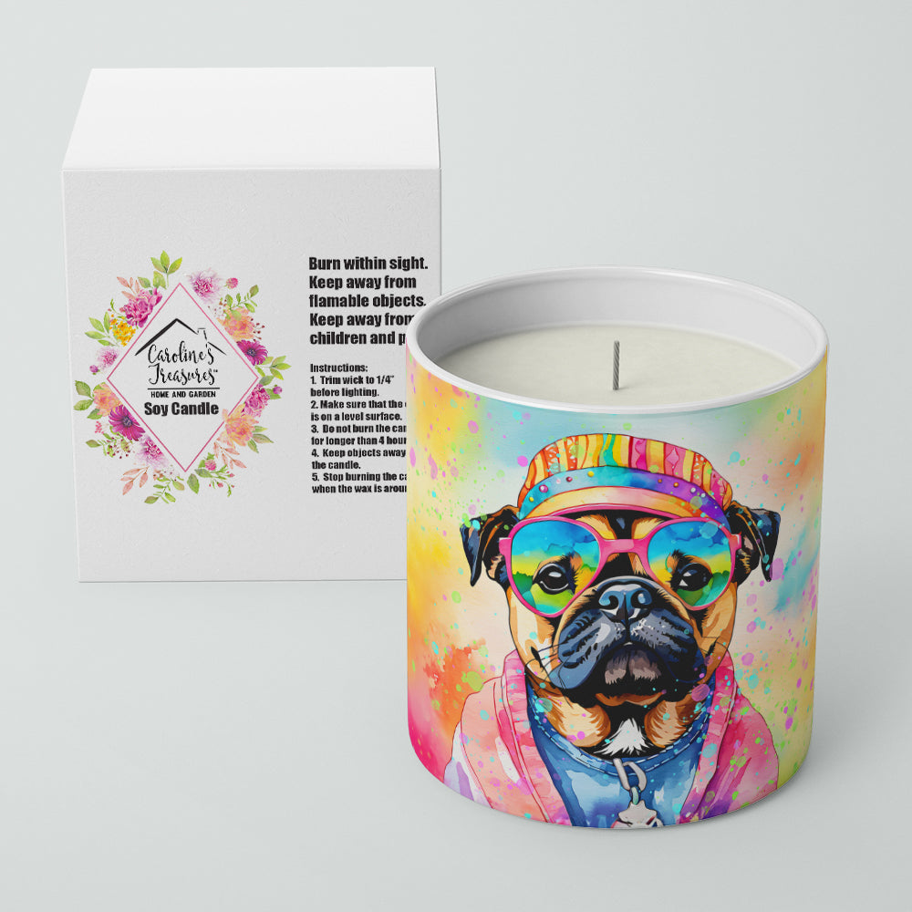 Pug Hippie Dawg Decorative Soy Candle