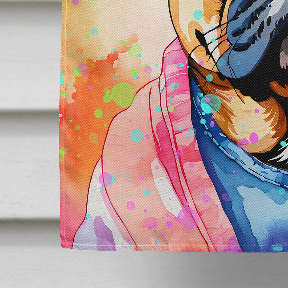 Pug Hippie Dawg House Flag