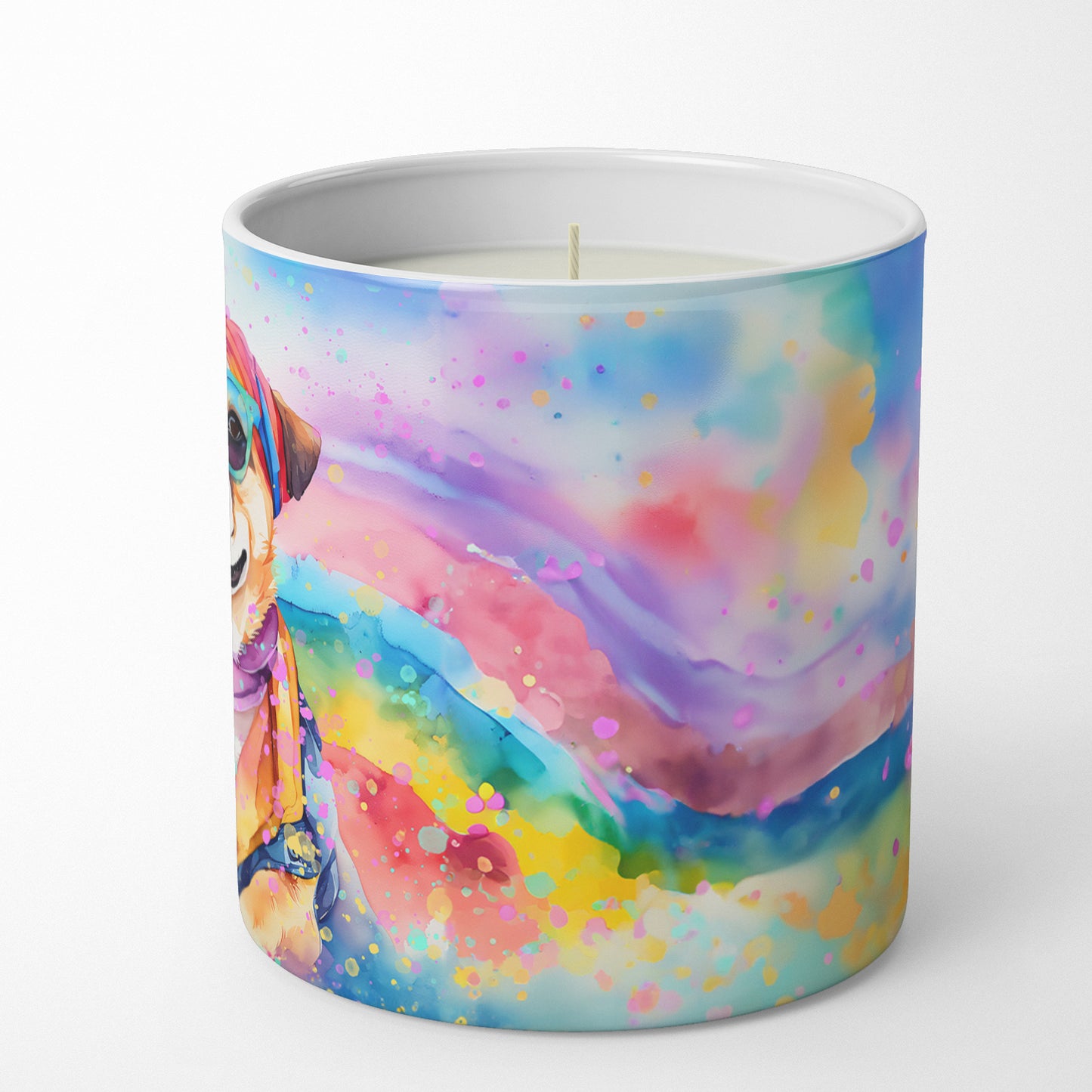 Pug Hippie Dawg Decorative Soy Candle