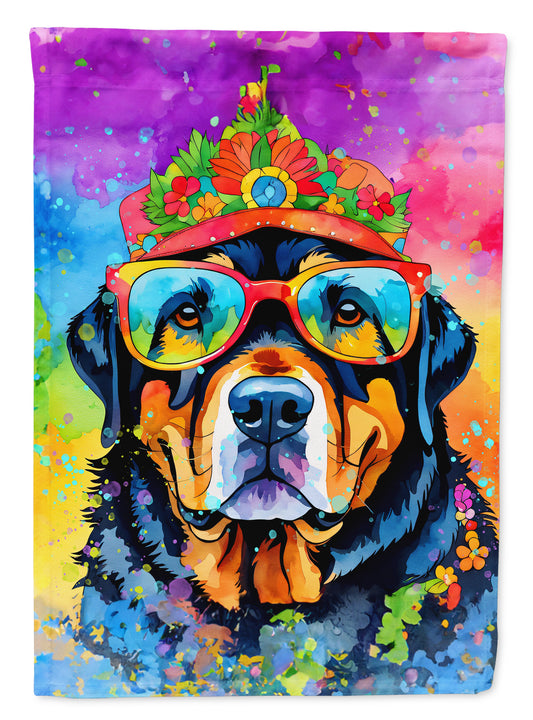 Buy this Rottweiler Hippie Dawg House Flag