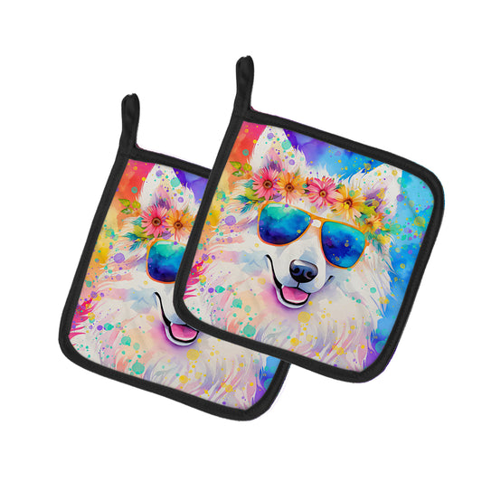 Buy this Samoyed Hippie Dawg Pair of Pot Holders