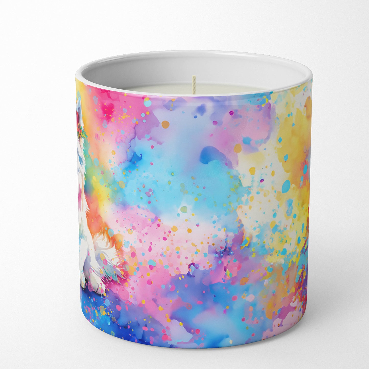 Samoyed Hippie Dawg Decorative Soy Candle