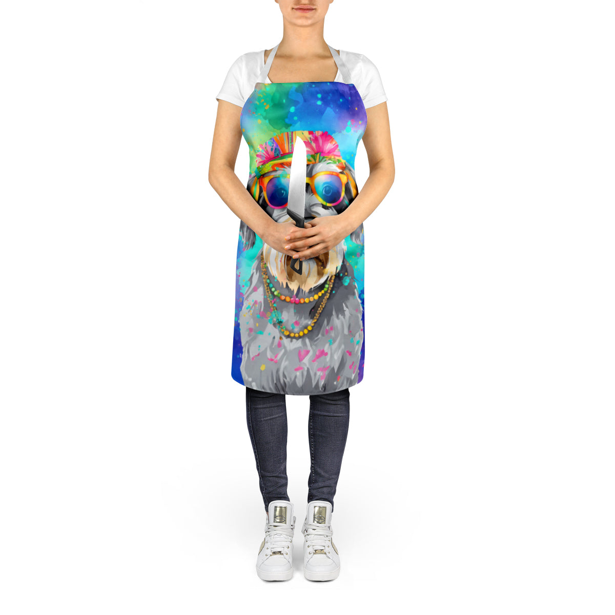 Schnauzer Hippie Dawg Apron