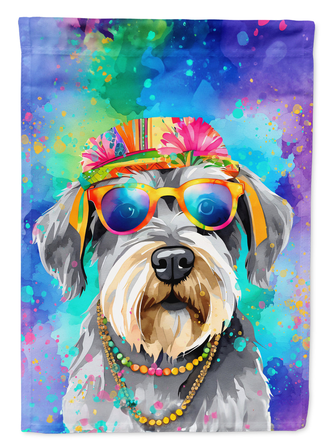 Buy this Schnauzer Hippie Dawg House Flag