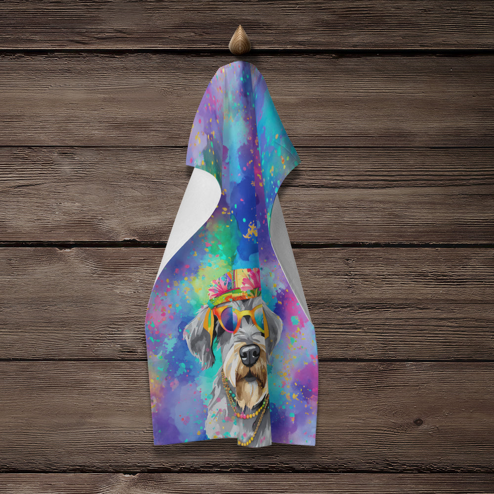 Schnauzer Hippie Dawg Kitchen Towel