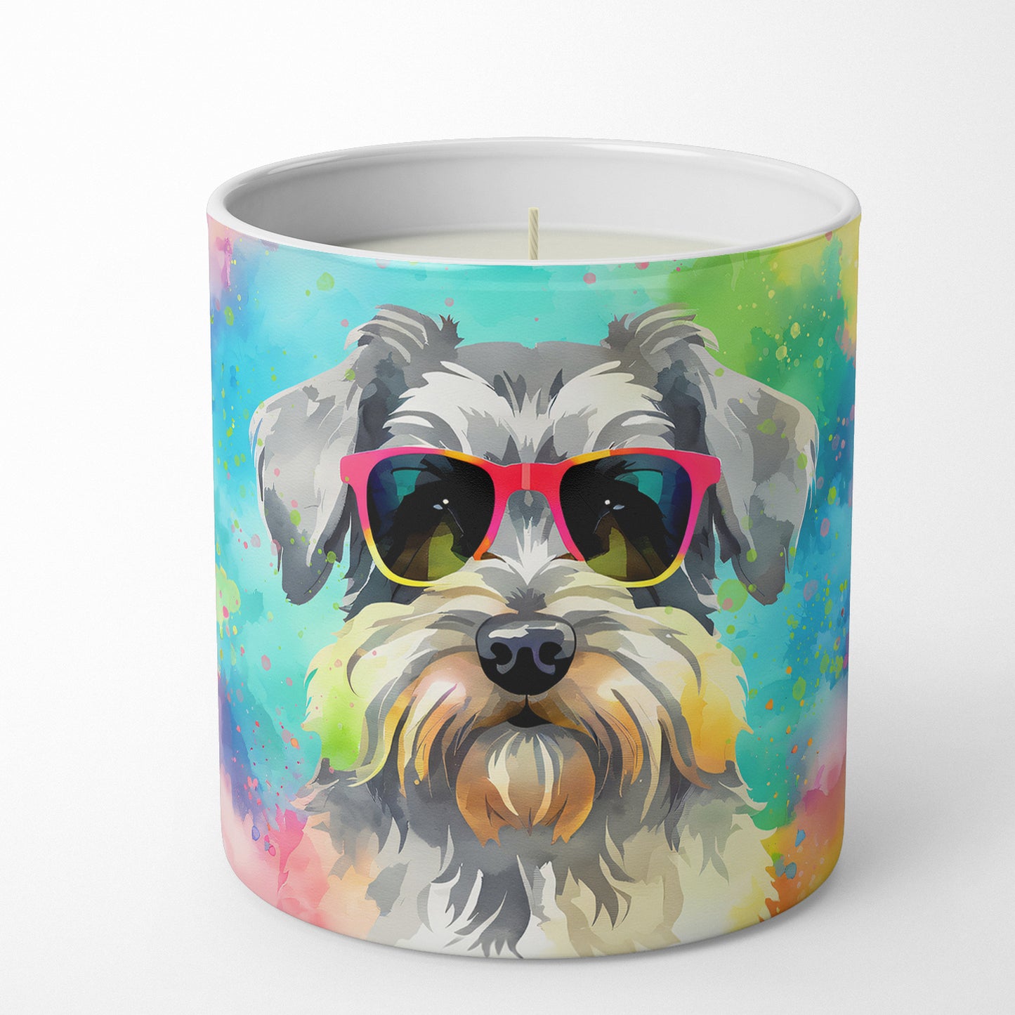 Schnauzer Hippie Dawg Decorative Soy Candle