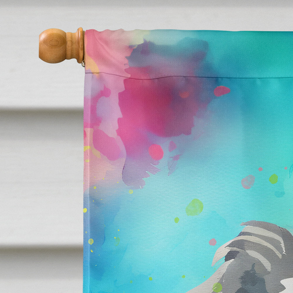 Schnauzer Hippie Dawg House Flag