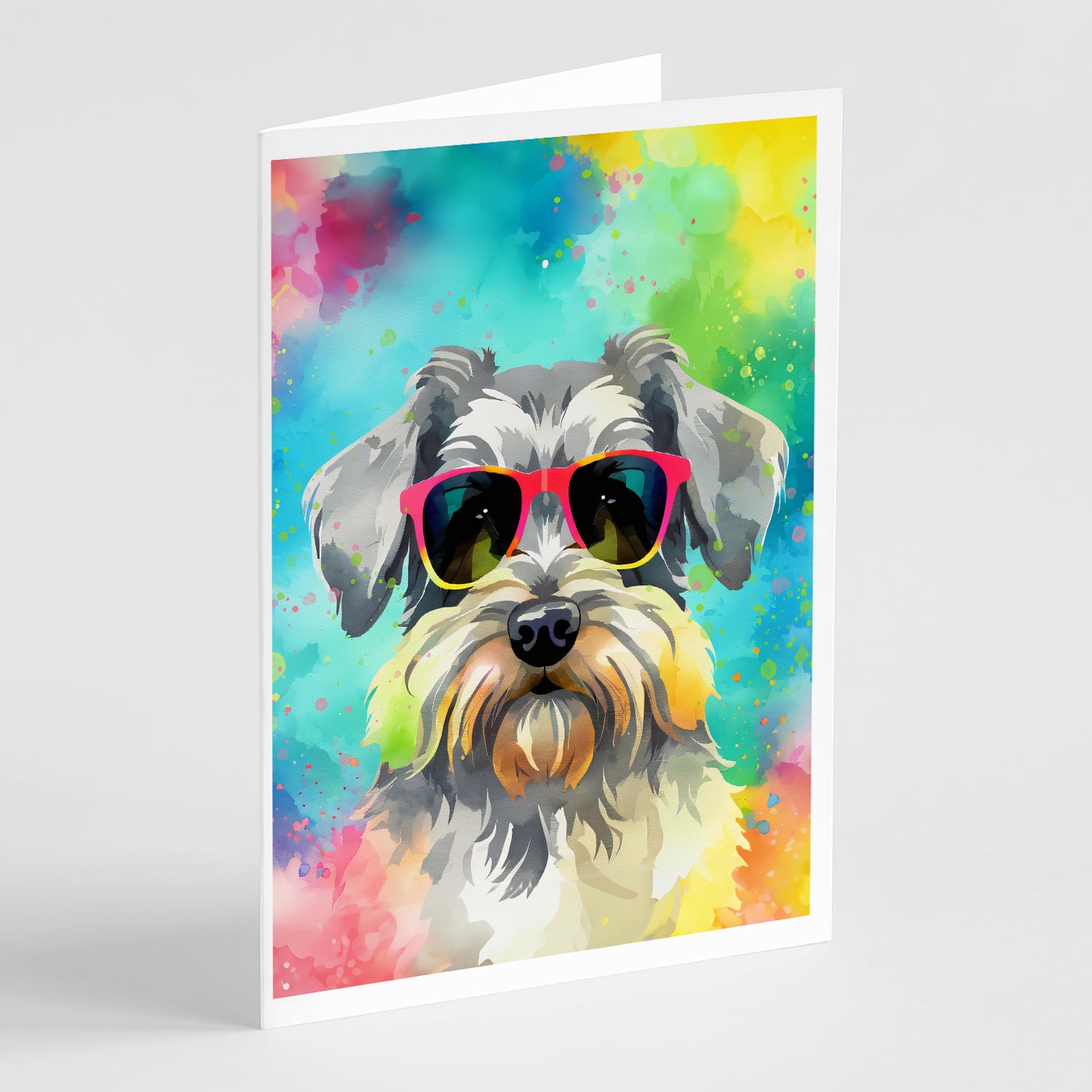 Buy this Schnauzer Hippie Dawg Greeting Cards Pack of 8