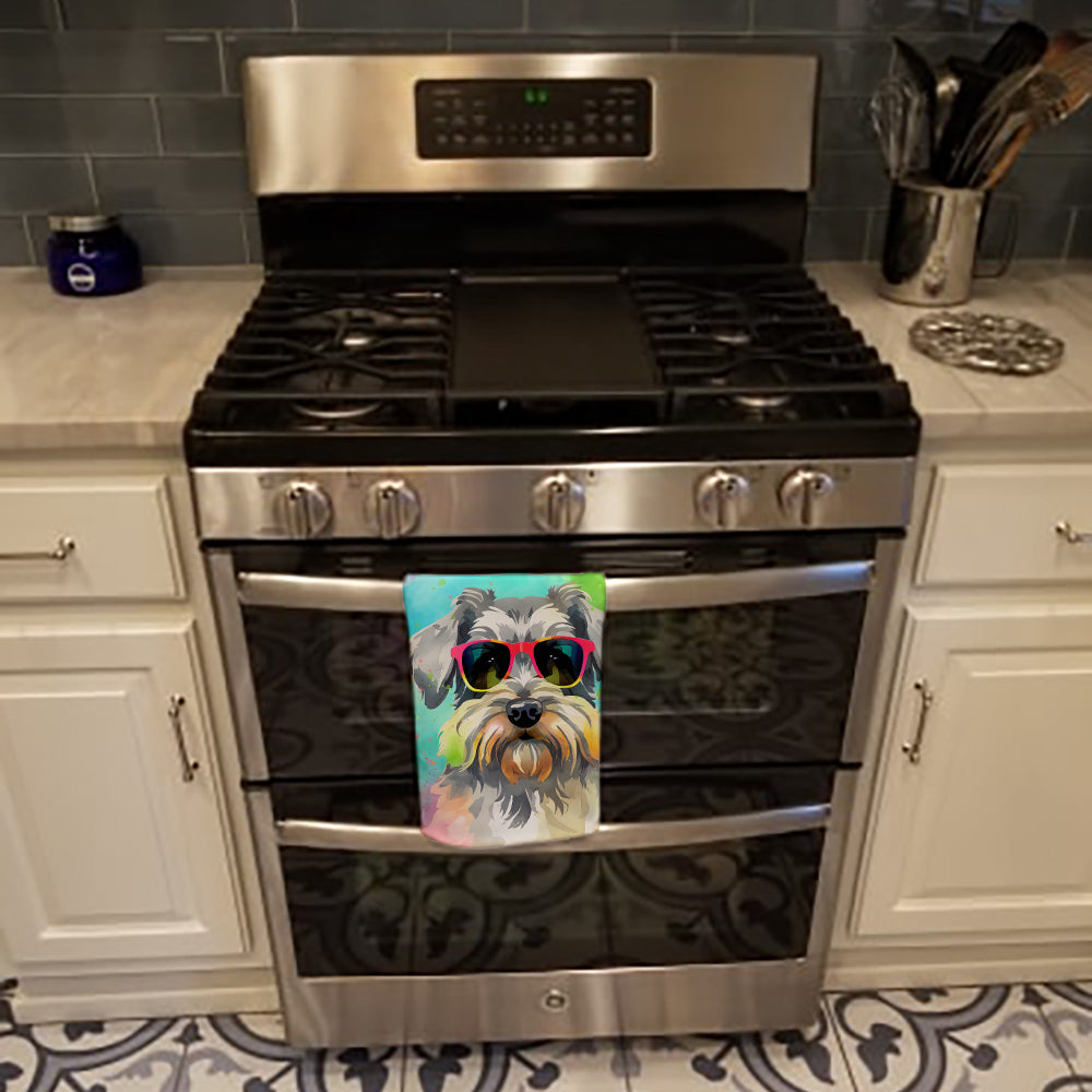 Schnauzer Hippie Dawg Kitchen Towel