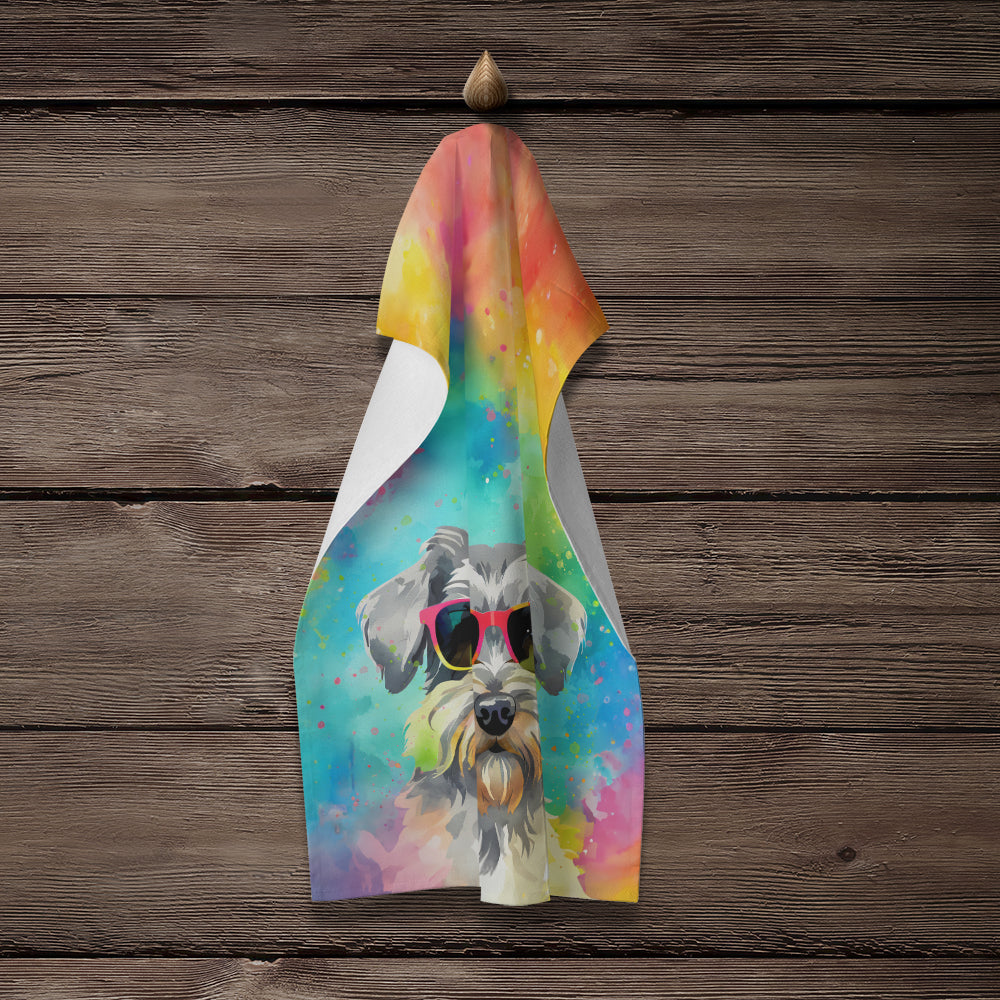 Schnauzer Hippie Dawg Kitchen Towel