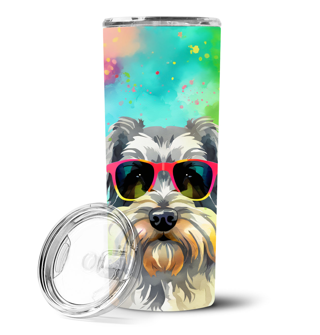 Buy this Schnauzer Hippie Dawg Stainless Steel Skinny Tumbler