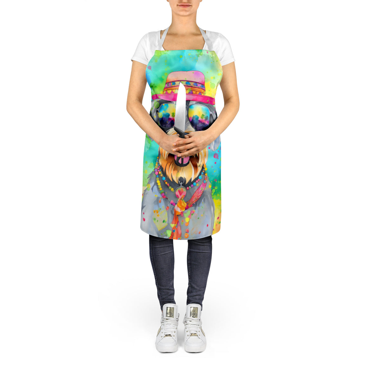 Schnauzer Hippie Dawg Apron