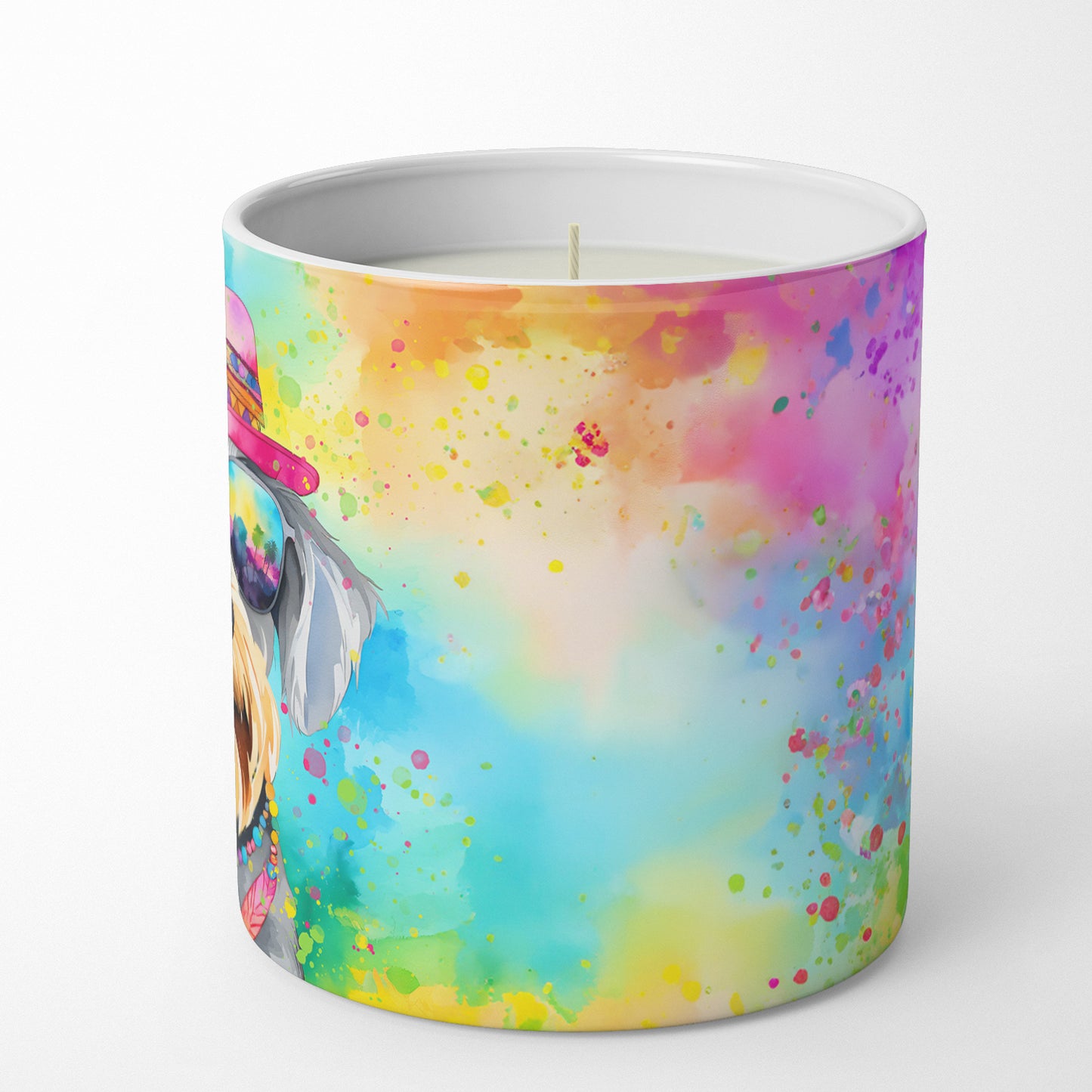 Schnauzer Hippie Dawg Decorative Soy Candle