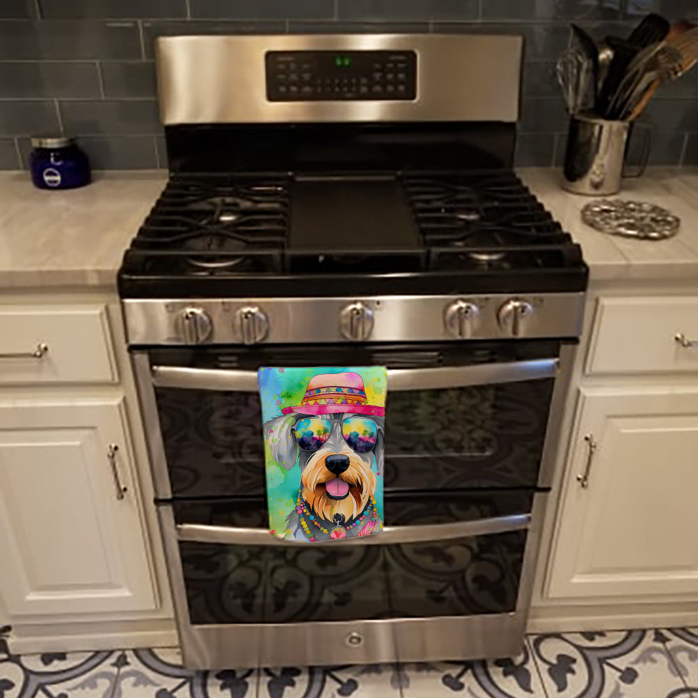 Schnauzer Hippie Dawg Kitchen Towel