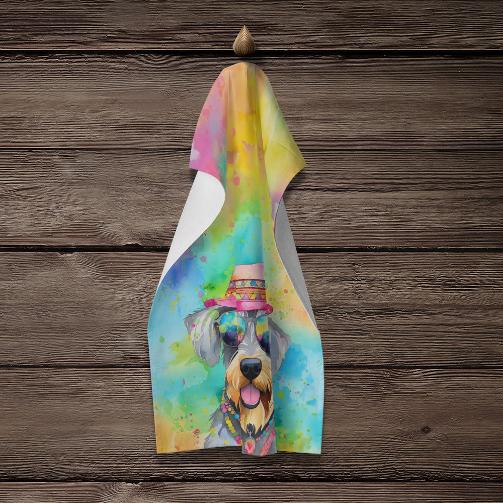 Schnauzer Hippie Dawg Kitchen Towel