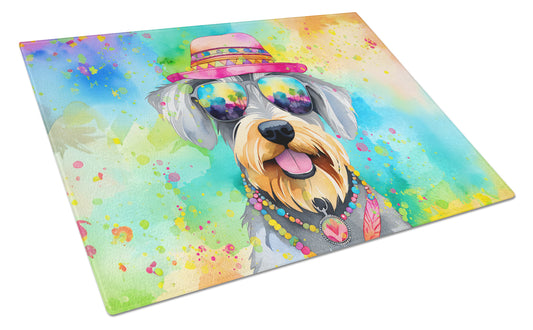 Buy this Schnauzer Hippie Dawg Glass Cutting Board