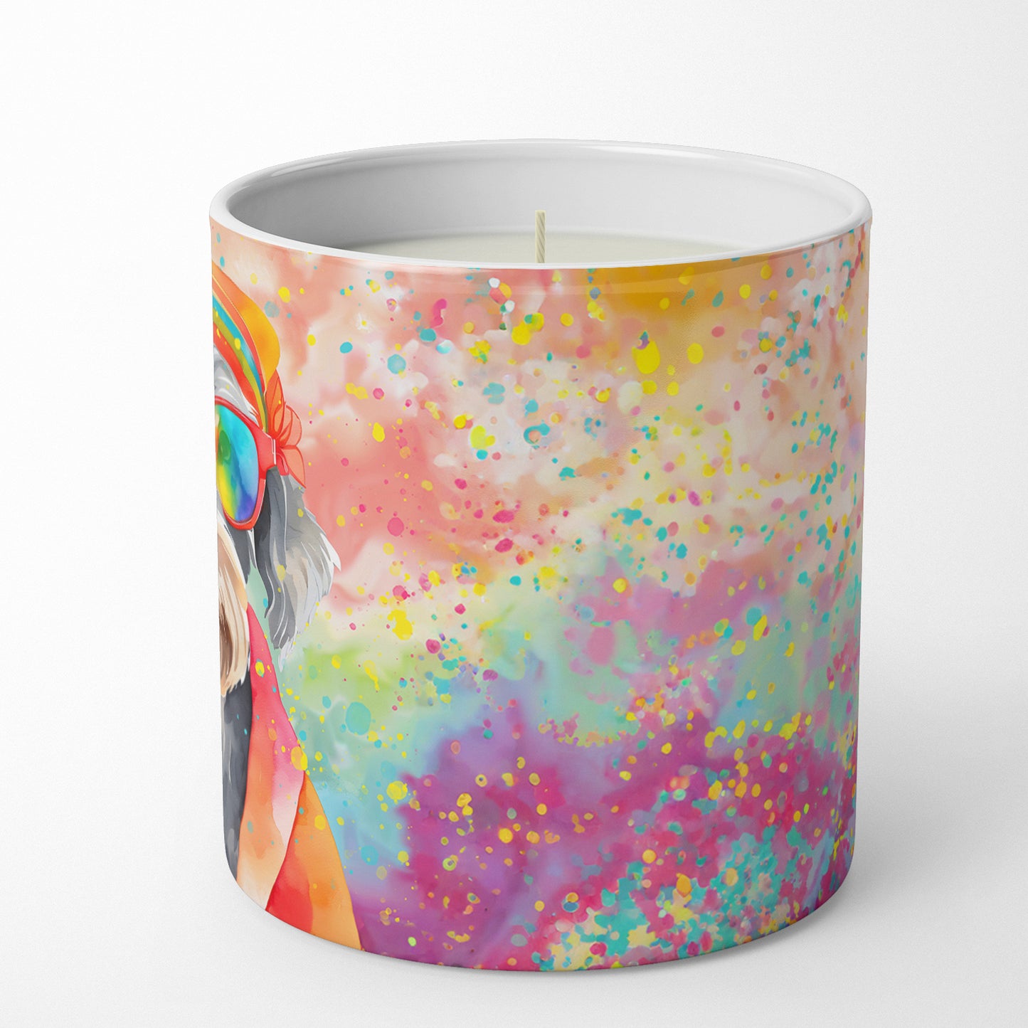 Schnauzer Hippie Dawg Decorative Soy Candle